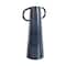16" Dark Blue Ceramic Textured Cone Vase with Curved Handles